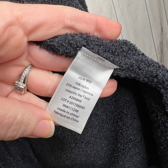 Barefoot Dreams Charcoal Open-Front Cardigan - Picture 4 of 7